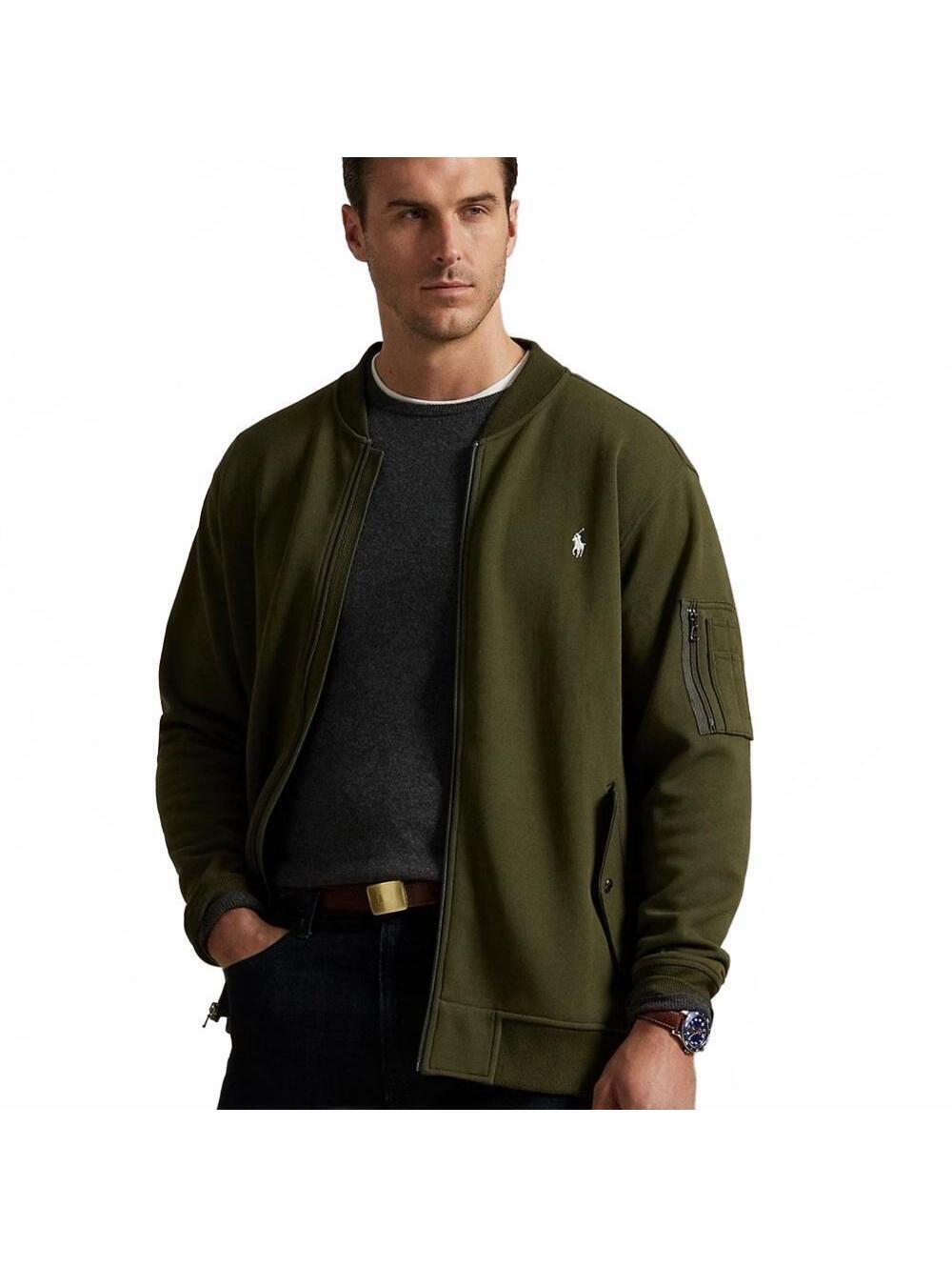 Polo Ralph Lauren Double-Knit Flight Jacket Full Zip Green Men’s Size 3XLT